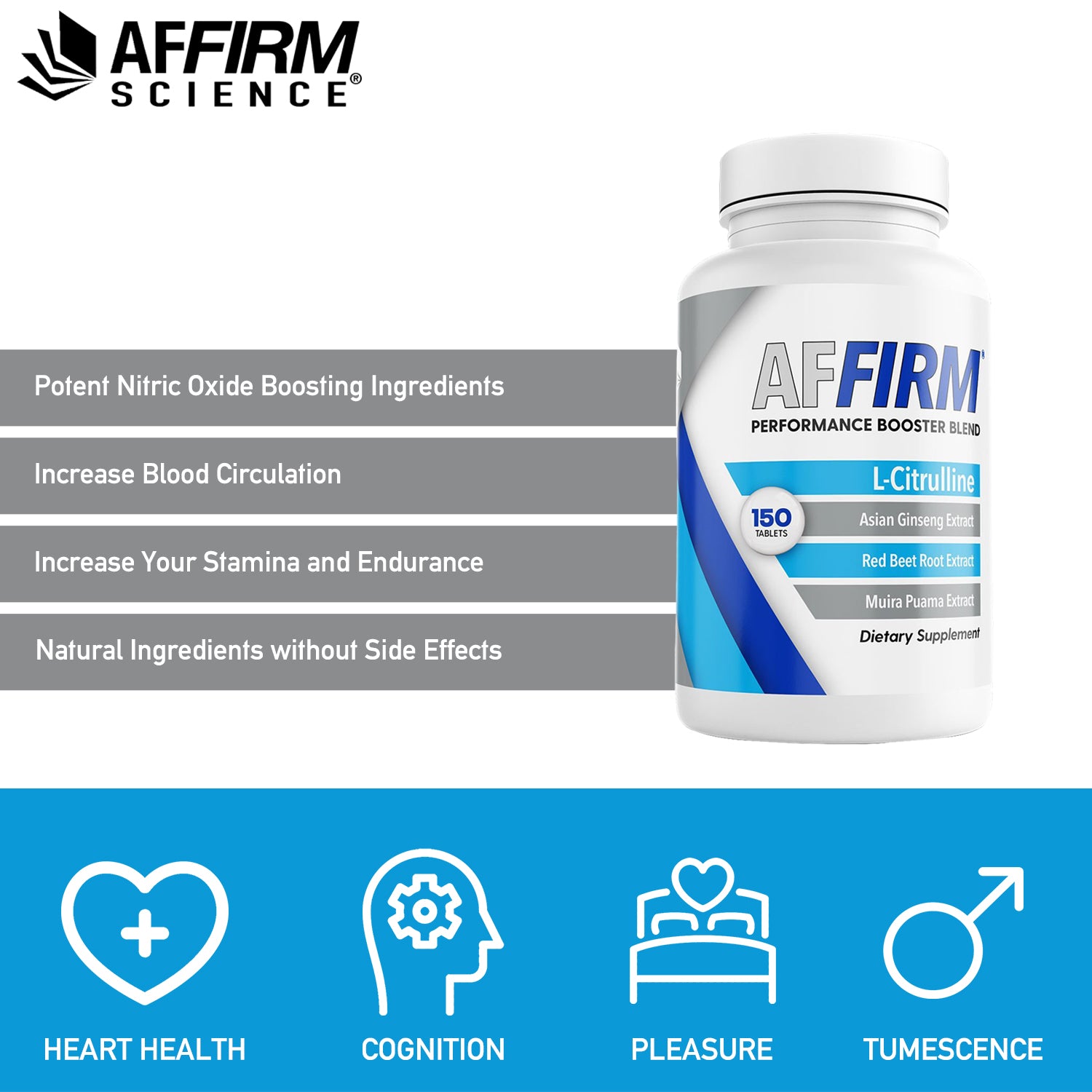 AFFIRM L-CITRULLINE DIETARY SUPPLEMENT I 150 TABLETS